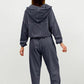 Half Zip Drawstring Hoodie and Pants Set