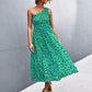 Floral Smocked One-Shoulder Midi Dress