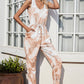 Tie-Dye Sleeveless Jumpsuit with Pockets