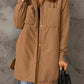 Double Take Snap Down Side Slit Jacket with Pockets