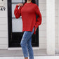 Round Neck Slit Sweater