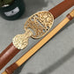 Skinny PU Leather Belt with Alloy Buckle