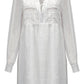 Lace Detail Tie Neck Mini Dress