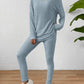 Ribbed Round Neck Top and Pants Set