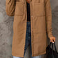Double Take Snap Down Side Slit Jacket with Pockets