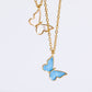 Butterfly Pendant Copper 14K Gold-Plated Necklace