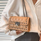 Studded PU Leather Crossbody Bag