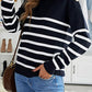 Striped Shoulder Detail Sweater