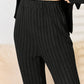 Basic Bae Full Size Ribbed Drawstring Hood Top and Straight Pants Set