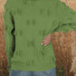 Fringe Detail Long Sleeve Mock Neck Sweater