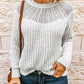 Round Neck Rib-Knit Sweater