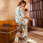 Printed Cami, Shirt, and Pants Lounge Set
