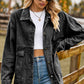 Collared Neck Button Up Denim Jacket