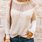 Round Neck Rib-Knit Sweater