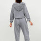 Half Zip Drawstring Hoodie and Pants Set
