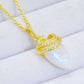 18K Gold-Plated Moonstone Pendant Necklace