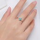 925 Sterling Silver Square Shape Tourmaline Ring
