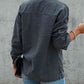 Button Front Collared Denim Jacket