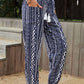 Geometric Print Tassel High-Rise Pants