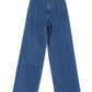 Flared high waist pin-tuck jeans
