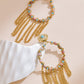 Beaded Chain Fringe Stainless Steel Earrings
