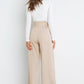 Tie Front Paperbag Wide Leg Pants