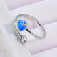 Opal and Zircon Open Ring