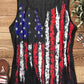 Star and Stripe Notched Neck Tank