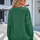 Exposed Seam High-Low Round Neck Sweatshirt