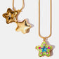 Rhinestone Decor Star Box Pendant Necklace