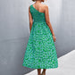Floral Smocked One-Shoulder Midi Dress