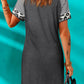 US Flag Graphic Twisted Raglan Sleeve Dress