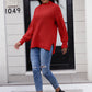 Round Neck Slit Sweater