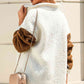 Contrast Button Down Sherpa Jacket