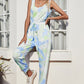 Tie-Dye Scoop Neck Sleeveless Jumpsuit