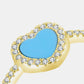 925 Sterling Silver Artificial Turquoise Ring