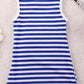 Girls Rainbow Graphic Striped Sleeveless Dress