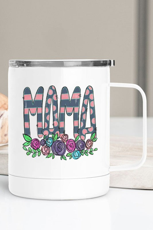 Striped Mama Floral Travel Mug
