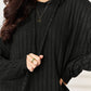 Basic Bae Full Size Ribbed Drawstring Hood Top and Straight Pants Set