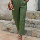 Straight Leg Cropped Pants with Pockets
