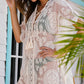 Lace-Up Sheer Cover Up