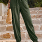 Textured Smocked Waist Pants with Pockets