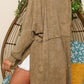 Vintage Wash Exposed Seam Round Neck Slit Sweatshirt