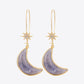 Resin Moon Drop Earrings