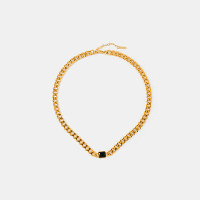 Zircon 18K Gold-Plated Chunky Chain Necklace