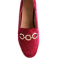 Croc Textured Metal Show Detail Loafers