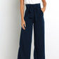Tie Front Paperbag Wide Leg Pants