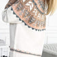 Geometric Round Neck Long Sleeve Sweater