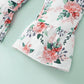 Girls Bow Detail Cami and Floral Flare Pants Set