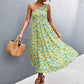 Floral Smocked One-Shoulder Midi Dress